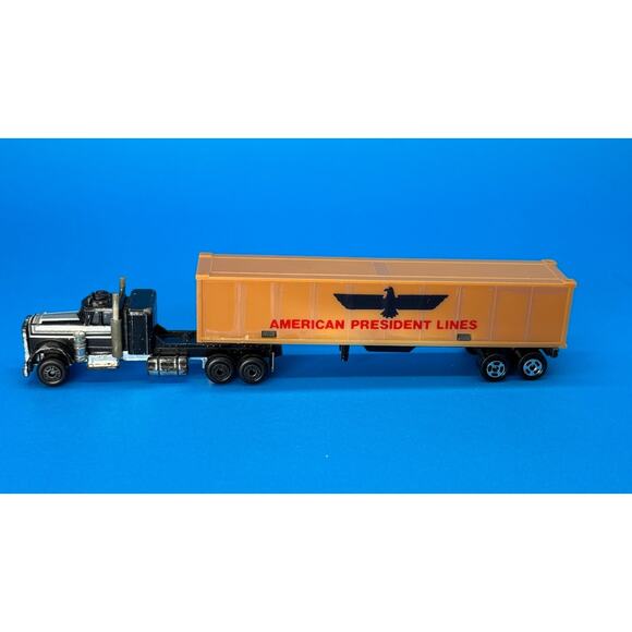 Vintage AMERICAN PRESIDENT Lines, HO Scale 1/87 Diecast Semi Truck Trailer - Picture 4 of 13
